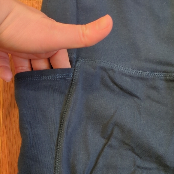 WVN Renew Leggings Women's Sz Large, Navy Blue, Organic Cotton w/ pockets - Picture 3 of 4